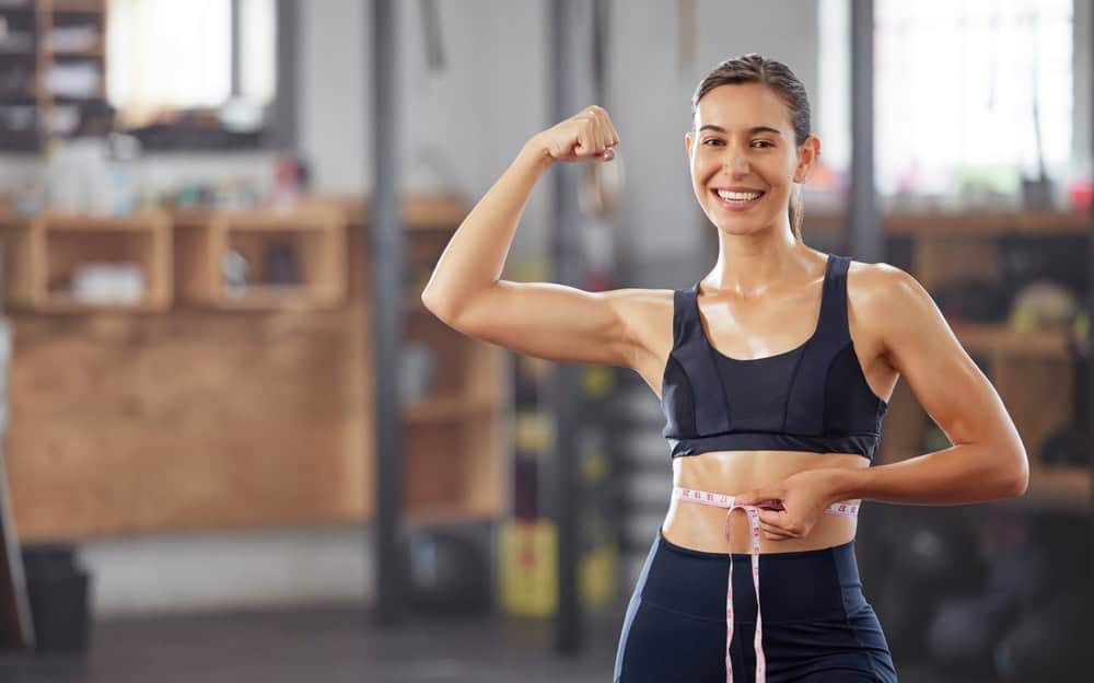 Woman lifting weights